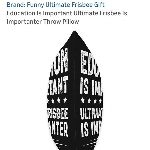 NWOT Black and White Throw Pillow with Fun Quote - Picture 3 of 3